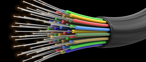 Optic fiber cable (clipping path included)